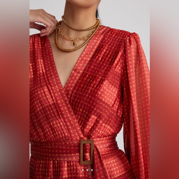 RARE EUC Anthropologie Let Me Be Shimmer Maxi Dress // Size 2X - Picture 3 of 4